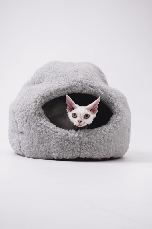 Nest Natural Woolen Pet Bed - Gray